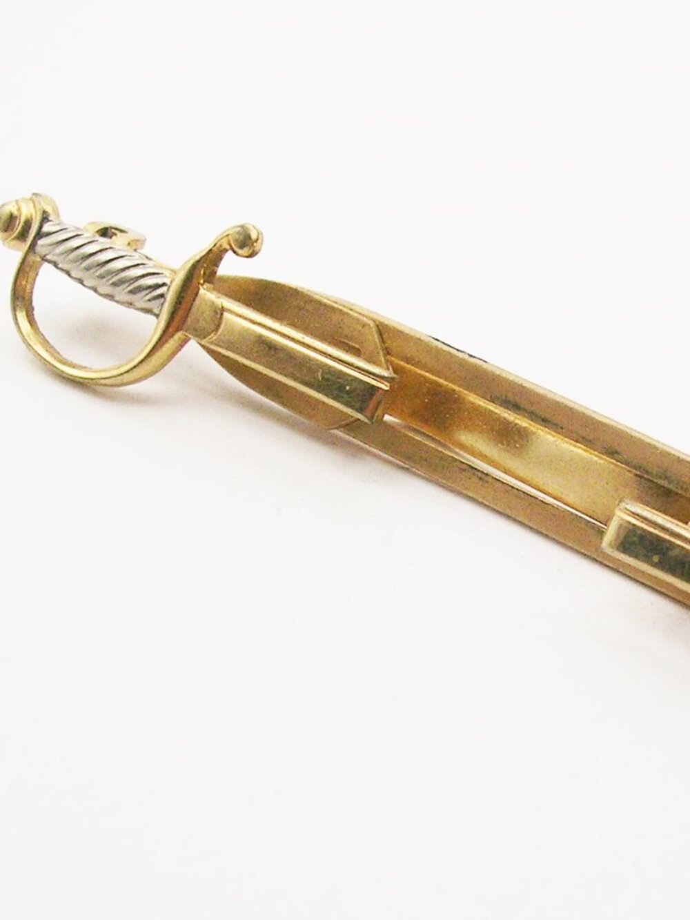 Sword Tie Bar vintage Tie Clip Mid Century Men's Suit Accessory Formal Wear